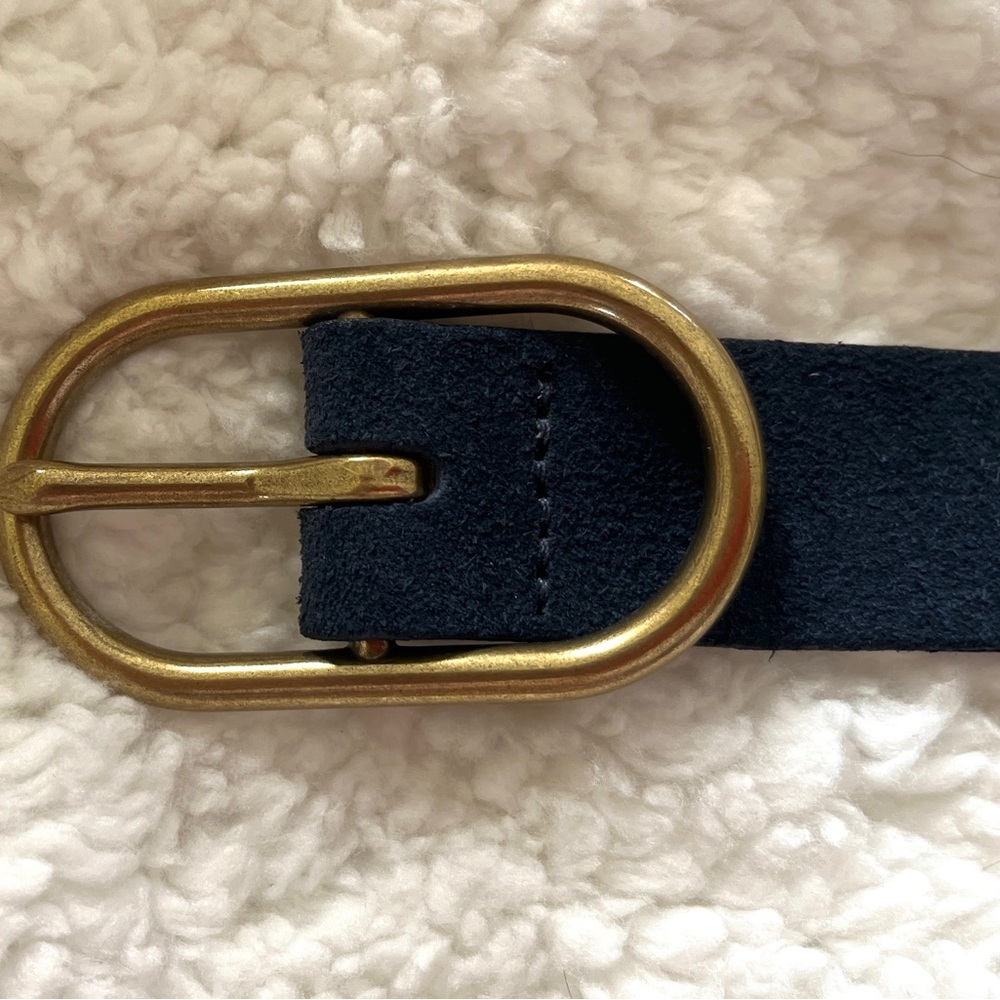 J. Crew Italian Leather Navy Women’s Belt Medium